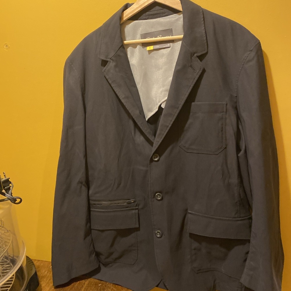 Eddie Bauer Travex Travel Blazer Men's Size 46 Black Lightweight Packable Jacket